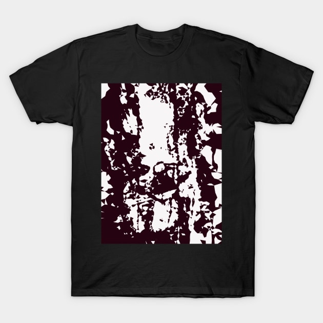 Dark Brown White Abstraction T-Shirt by SpieklyArt